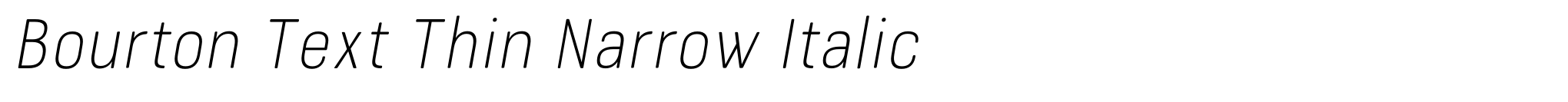 Bourton Text Thin Narrow Italic image
